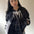 New Gothic Dark Spider Print Hooded Cardigan Women's Zip Loose Jacket Tops Woman